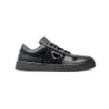 Chaussures de sport de créateurs Baskets en cuir Downtown avec cristaux Femmes Hommes Casual Chaussures Noir Blanc Triangle Chaussures Plates Low Trainer Strass Chaussures Taille 35-45