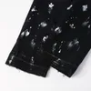 Mor Marka Kot Pantolon Erkekler İçin Tasarımcı Pantolon Kadın Yaz Deliği Yüksek Kalite Nakış Purplar Jean Denim Pantolon Ücretsiz Nakliye İş Kıyafetleri Eski Yap