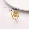 Designer Ring Van Clover Ring Cleef Four Leaf Clover Ring Van Clover Gold Ring Love Rings Luxury Jewely Woman Plated 18k Gold med Shell White Flower Ring Wedding Ring