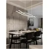 Kroonluchters Eetkamer Kroonluchter Modern Eenvoudig Scandinavisch Minimalistisch Licht Luxe Een lange bar Hangend huis Decoratief Drop Delivery Dhke7