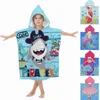 Asciugamani da bagno con cappuccio per bambini Ragazzi Ragazze Cartone animato stampato Bambino Bambino Spiaggia Asciugamano Bambini Gioventù Kid Robes Asciugamano indossabile assorbente 23,6 * 23,6 pollici 63Eb #