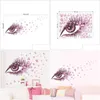 Wall Stickers Beautif Eyelash Flowers Butterfly For Kids Room Bedroom Decoration Girls Decals Creative Art Pvc Poster Drop Delivery Dhix0