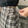 Jupes femmes été 2024 une pièce Plaid jupe portefeuille Style Preppy Y2k Indie a-ligne courte coréenne femme taille haute Mini