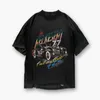 メンズTシャツクラシックカープリントハイストリート洗濯昔ながらのゆるい短袖レディースTシャツメンズ1x2s