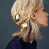 FFLACELL 2024 Ontwerp Geometrisch Glanzend Goud Zilver Kleur Metaal Eierschaal Haarspelden Haarspeldjes Voor Vrouwen Meisjes Party Hairwear