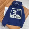 Vrouwen Hoodies Sweatshirts Designer Brand 2023 Herfst Nieuwe Losse Trendy Print Ski Kleine Mode Hoodie 6W4T