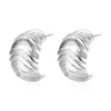 Stud Earrings Earring For Women Punk Style And Retro Feather Type Metal Party Gift Female In 2024