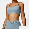 Yoga-outfit Heariisavy BH met gekruiste rug Push-up gymtop Dames Fitnesskleding Sportondergoed Trainingskleding Hardlopen Drop Delivery Ou Otawk