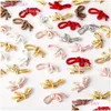 Nail Art Decorations 5Pcs 3D Metal Bowknot Bow Deco Charm Rhinestones Simplicity Decor Parts Diy Manicure Accessories Jewelry Drop Del Otq8S