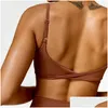 Yoga Outfit Hearuisavy Cross Back Bra Push Up Gym Top Women Fitness Clothes Sports Underwear Workout Clothing Running Drop Delivery Ou Otnsr