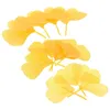 Decorative Flowers Artificial Ginkgo Leaves Simulation Fake Leaf Silk Autumn Stems Fall Plant Spray Flower Arrangement