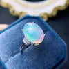 Pierścienie klastra naturalny prawdziwy biały pierścień opal owalny duży styl 11 15 mm 5ct kamień szlachetny 925 Srebrny srebrny biżuteria J23864