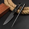 Outdoor BM 15600 Fixed Blade Knife Stone Washing Blade Camping Hunting Fishing Survival Tactical Knives Black Stripe Handle