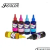 Kits de recharge d'encre 100 ml 6 sublimation pour DX5 DX6 Xp600 L805 1390 1400 Tête d'impression Couleurs d'imprimante Livraison directe Ordinateurs Réseau d'impression Ot9Gv