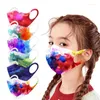 Casquettes de cyclisme masques anti-poussière glace soie coton crème solaire respirant lavable aquarelle pour enfants masque buccal visage bébé