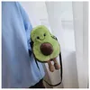 Mini sac tendance de la mode mignon avocat en peluche jouet sac à dos le sac à bandoulière unique sac à bandoulière incliné poupée jouets cadeau 240201