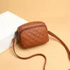 Diamond Lattice Womens Shoulder Bag Leather Female Crossbody väskor Luxury Handväskor Arrangör och Purses Shopping Cell Phone 240124