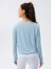 Lu Yoga wyrównać Ice Kobiety przeciwsłoneczne SENS POLOS Uczucie golfowej koszule Summer UPF50+ Sun Outdoor Shirt Długie rękawie Otwór