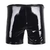 Mutande Lingerie sexy da uomo in PVC specchio in pelle brillante pantaloncini casual cerniera laterale