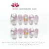 Presse japonaise fausse sur les ongles avec un design pur travail manuel de haute qualité portable ballerine ongles conseils artificiels fournitures d'ongles coréens 240127