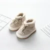 Inverno botas de bebê quente pelúcia sola de borracha da criança crianças tênis sapatos infantis moda meninos meninas botas 240131