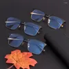 Solglasögonramar Titanium Eyewear Women Män Optik Glasögon Ramläsning med antiblå lins för originalbox