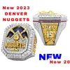 Med sidor Stones 2022 2023 Nets basket Jokic Team Champions Championship Ring med trä Display Box Souvenir Men Fan Gift Drop DHXLD