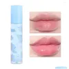 Lipgloss Jelly Bloemenolie Hydraterend Transparant Anti-gebarsten Roll-On Hydraterend Kristalheldere lippenverzorging Make-up Cosmetica Drop Deliv Otopa