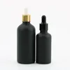 Bottles 5pcs 5ml/10ml/15ml/20ml/30ml/50ml Black Frosted Glass Dropper Bottle Empty Cosmetic Packaging Container Essential Oil