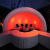 Partihandel Uppblåsbar LUNA -tält för mässa Event Party Promotion Utställning Vit Portable Outdoor Dome Camping Tents With LED Light