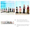 Décorations de jardin 10 pièces décor mini personnes modèles corps humain petites statues figure résine figurines familiales figurines miniatures