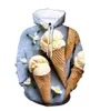 2024 Designer hoodies men womens Hoodie Ice Cream 3D oversized fashion sweatshirt h2y hoody long sleeve sweatshirts size OK019