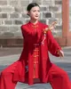 Vêtements ethniques 2024 Chinois Vintage Tai Chi Wushu Fleur Broderie Formation Tops Pantalons Ensemble Arts Martiaux Taijiquan Exercice