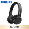Originele Philips TAH4205 hoofdtelefoon, draadloze Bluetooth-oortelefoon, HiFi-stereo, lang uithoudingsvermogen, sporthardloopheadset voor Android IOS