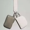 Lu Womens New Dual Key Pouch Wristlet 클러치 가방 디자이너 지갑 지갑 카드 소지자 동전 지갑 키 체인 나일론 캔버스 지갑.