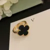 مصمم حلقة Van Clover Ring Cleef Four Leaf Clover Ring 2024 Fashion Jewelry Designer Van Clove Band Rings Womens Rings Four Leaf Ring Mother of Pearl Flower Long Las