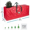 Stor julgranväska förvaring Tub High Xmas Decoration Wreath Box Handtag Vattentät och hållbar hemarrangör 240201