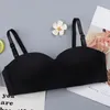 BHs Hochwertige Tube Top Dünne Unterwäsche Frauen Wireless Cabrio Träger Push-Up BH Solide Anti-Glare Bralette Dessous