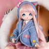 DBS 1/4 BJD Dream Fairy Casual Doll ANIME TOY Figure Carton Mechanical Joint Body Collection Including Clothes Shoes wig 40cm 240129