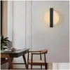 Wall Lamps Simple Modern Luxury Acrylic Indoor Surface Mounted Led Bracket Lamp Home El Decorative Bedside Lights Drop Delivery Dhzot