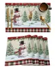 Tableau de table de Noël Elk Snowman Fir Tree Round Coupne de mariage imperméable Couverture de fête de mariage