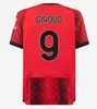 Rafa Leao Soccer Jerseys Giroud Ibrahimovic 23 24 AC Bennacer Pulisic Romagnoli Calhanoglu Rebic 2023 2024 Milans Football Shirt Maillot Men Kids Kid Kit