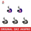 Original qkz ak6 pro edx 1dd fones de ouvido dinâmicos alta fidelidade graves no monitor esporte cancelamento ruído fone zst x