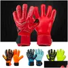 Gants de sport Enfants Hommes Gardien de but de football professionnel 4 mm Latex avec protection des doigts Enfants Adts Gardien de but de football Protecteur Drop de Ote7K