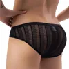 Sous-vêtements hommes sous-vêtements taille basse slips Sexy string respirant pénis grande poche culotte Scrotum renflement culotte transparente