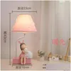 Table Lamps Lamp Bedroom Bedside Girl Cute Creative Cartoon Princess Warm Dimming Light Children Eye Protection Decoration Drop Deliv Dhnhk