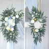 装飾的な花Yan Wedding Arch and Drape Kit blue人工花柄のdiy bohoアーバー背景式の飾り