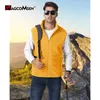 Magcomsen jaqueta masculina de lã quente sem mangas, colete à prova de vento de primavera casual com zíper 240125