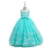 Robes de fille Annabelle robe pour enfants princesse Bow fleur sans manches enfants anniversaire mariage robe de fête