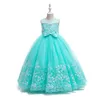 Girl Dresses Annabelle Dress For Kids Princess Bow Flower Sleeveless Children Birthday Weddings Party Gown